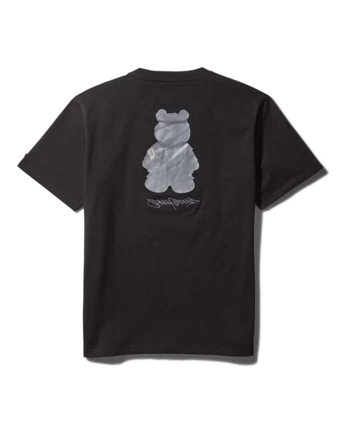TRICOU CU MÂNECĂ SCURTĂ ȘI GRAFIC CU URSULETUL BANILOR (NEGRU)
