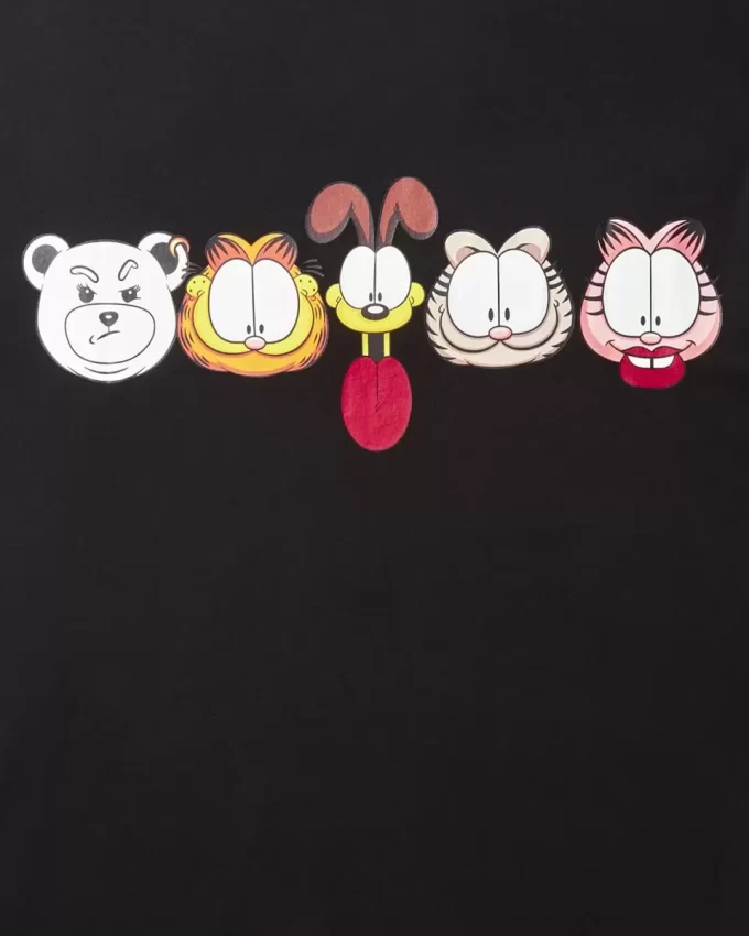 TRICOU GARFIELD GRAFIC (NEGRU)