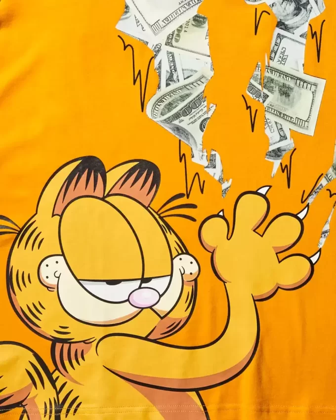TRICOU GRAFIC CU PISICĂ GARFIELD (PORTOCALIU)